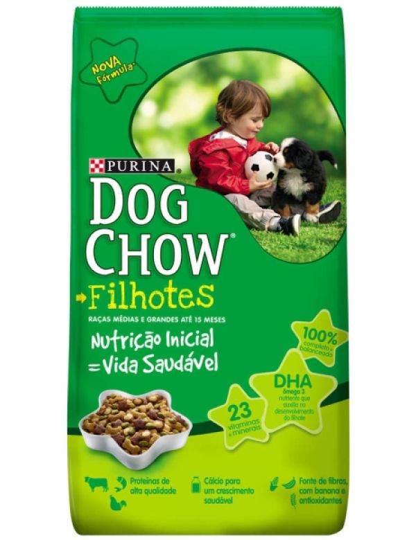 Ração Nestlé Purina Dog Chow Filhotes Raças Médias e Grandes