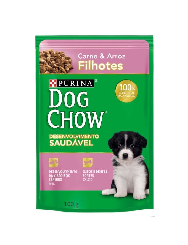 Ração Nestlé Purina Dog Chow Filhotes Sachê Carne e Arroz