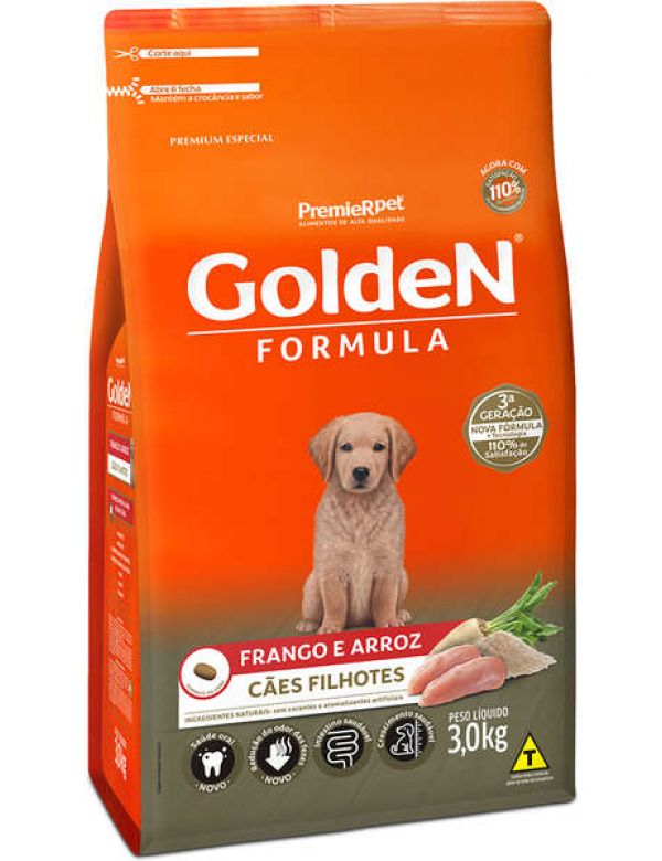 Ração Premier Golden Formula Cães Filhotes Frango e Arroz