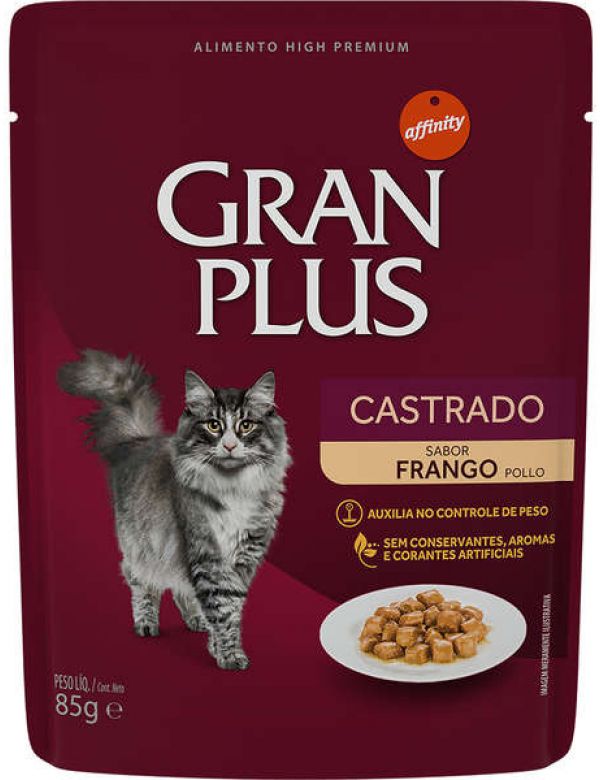 Ração Úmida Affinity PetCare GranPlus Sachê Frango para Gatos Castrados Adultos